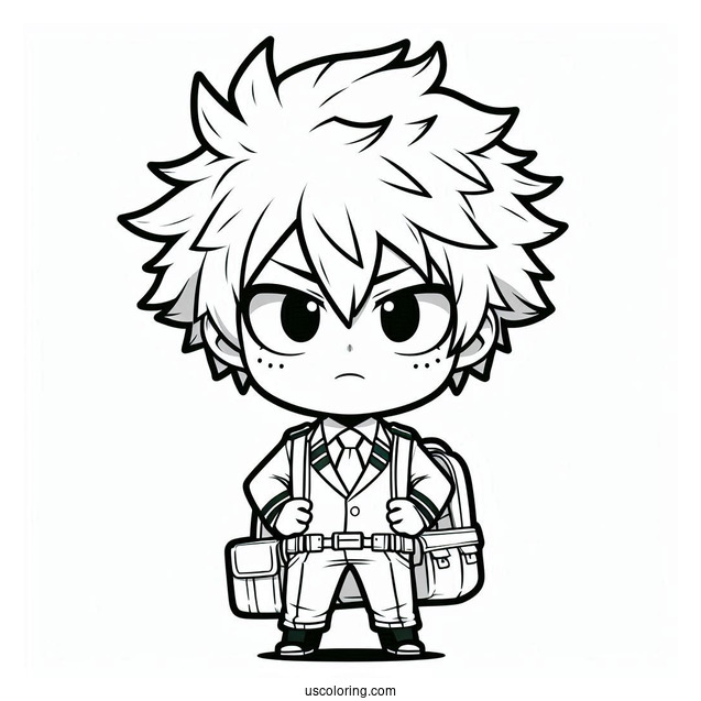 My Hero Academia Coloring Page Of Chibi Eijiro Kirishima