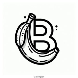 Banana Learning Template With Letter B