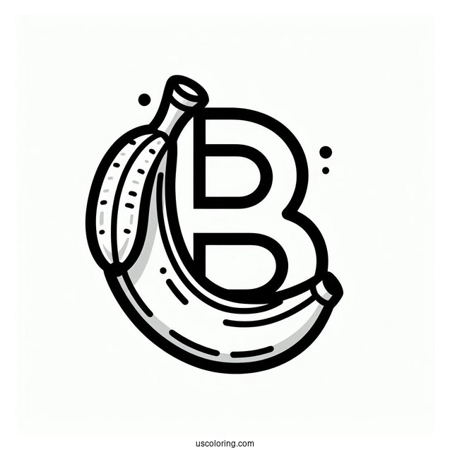 Banana Learning Template With Letter B