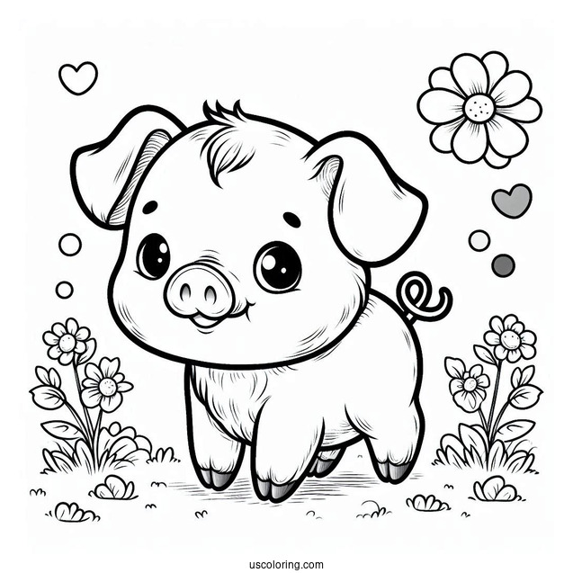 Smiling Cute Baby Pig