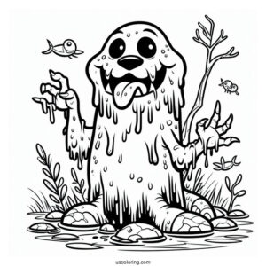 Swamp Monster From Scooby-Doo To Color