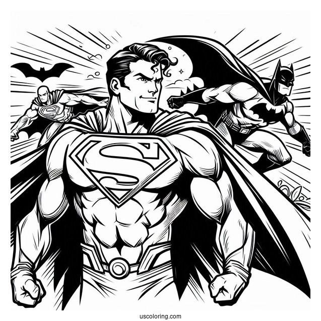 Superman Vs Batman Coloring Page
