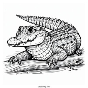 Australian Saltwater Crocodile Coloring Sheet