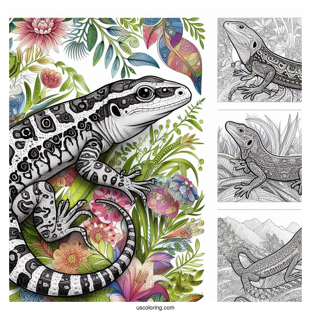 Lizard Coloring Pages (Free PDF Printables)