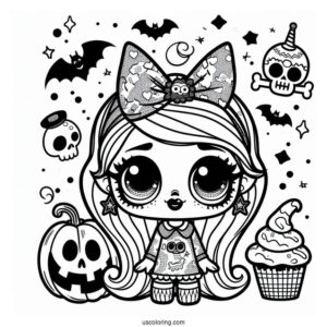 Halloween LOL Surprise Coloring Sheet