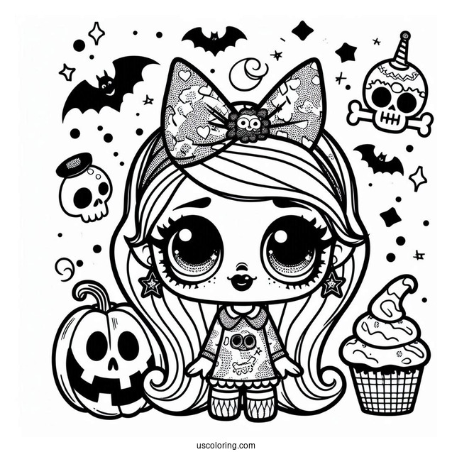 Halloween LOL Surprise Coloring Sheet