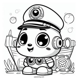 Octonauts Coloring Page Of Captain Barnacles For Kids