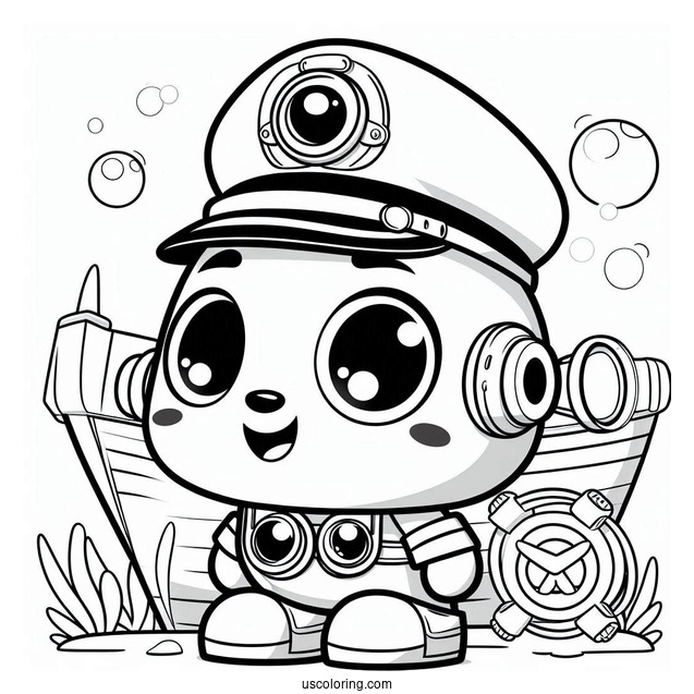Octonauts Coloring Page Of Captain Barnacles For Kids