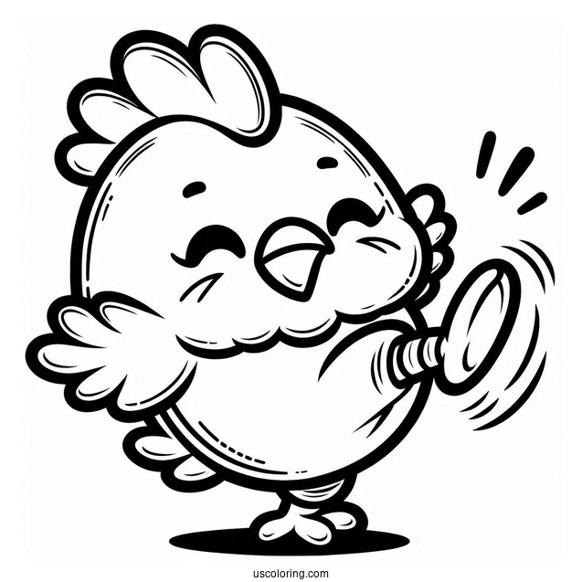 KickinChicken From Smiling Critters Coloring Page