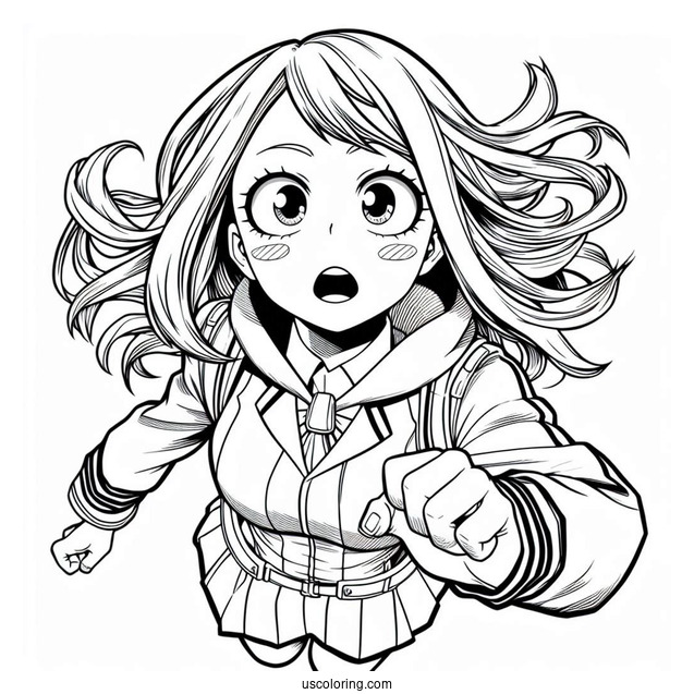 Mina Ashido My Hero Academia Coloring Page