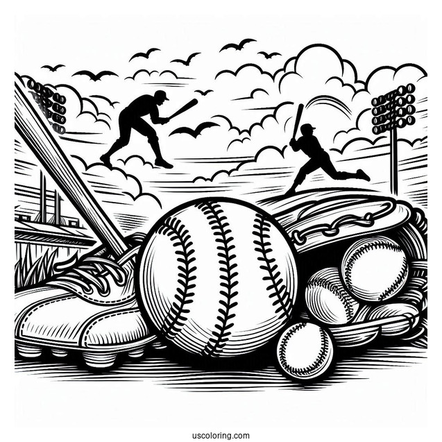Baseball Coloring Page