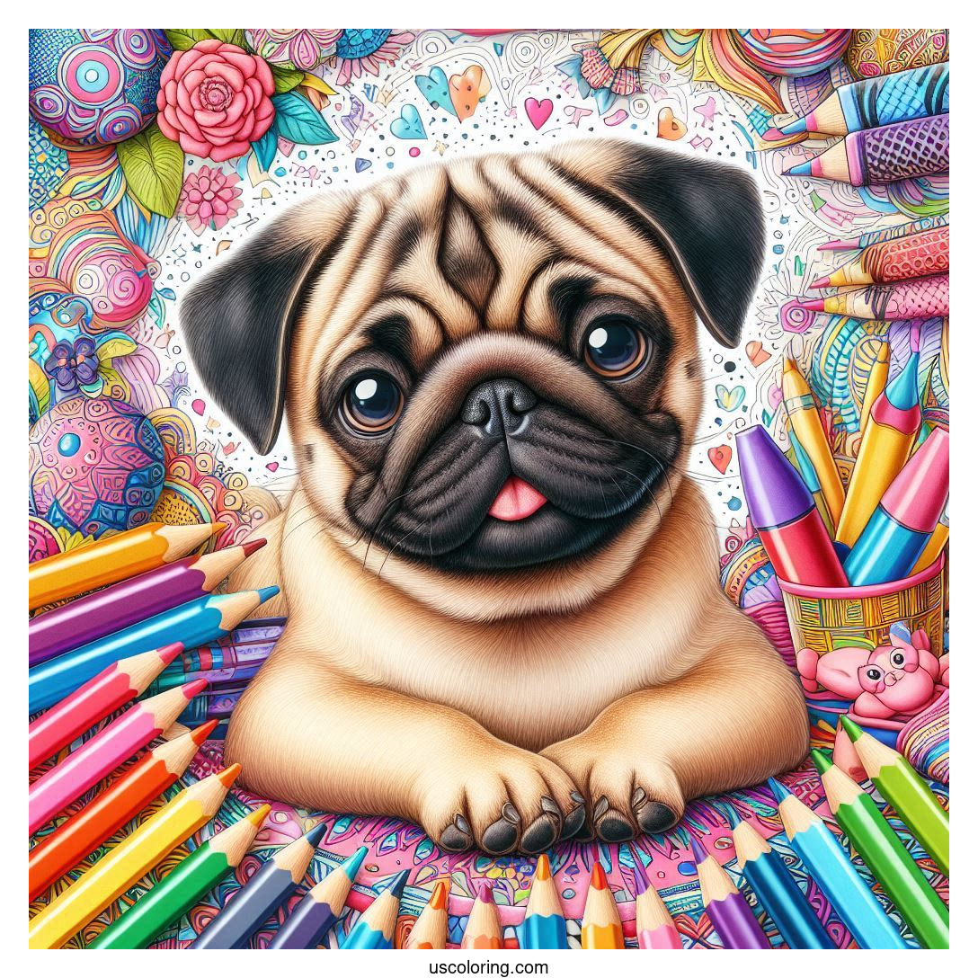 Pug Coloring Pages Featured Image v2