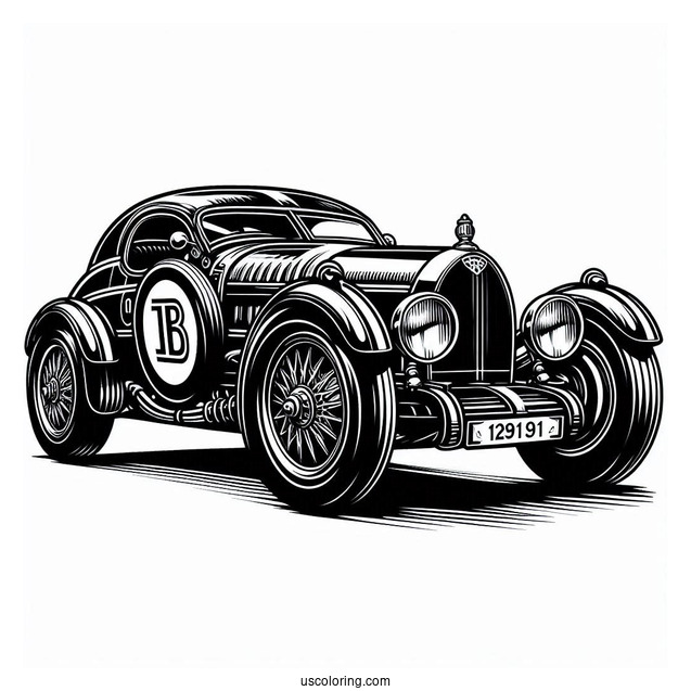 Bugatti Coloring Page Logo