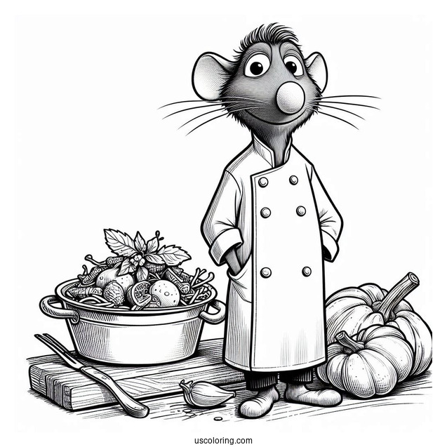 Ratatouille Coloring Page Of Anton Ego