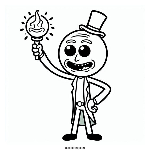 Mr. Meeseeks Coloring Page