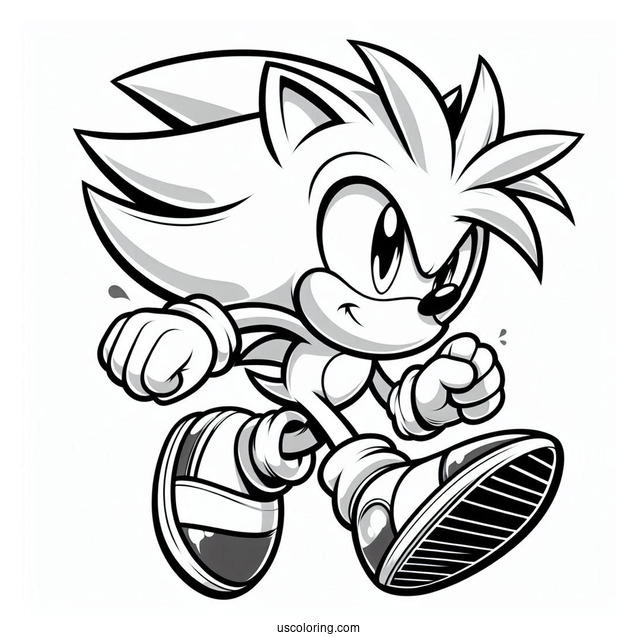 Detailed Outline Of Silver the Hedgehog