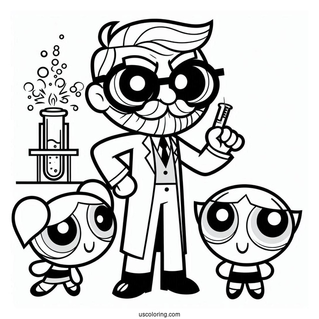 Coloring Page Of Professor Utonium