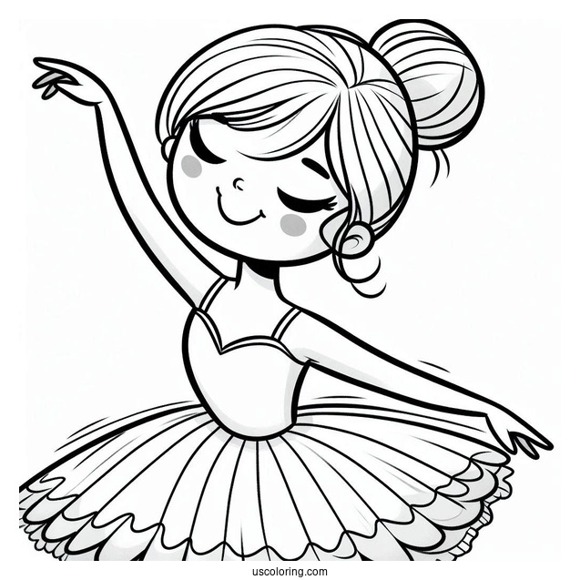 Happy Ballerina Dancing During a Performance