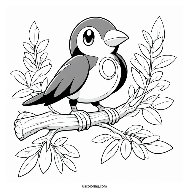 Corviknight Perched On A Branch