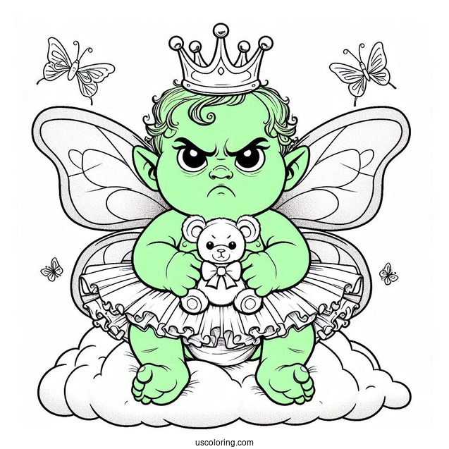 Angry Baby Hulk Coloring Sheet