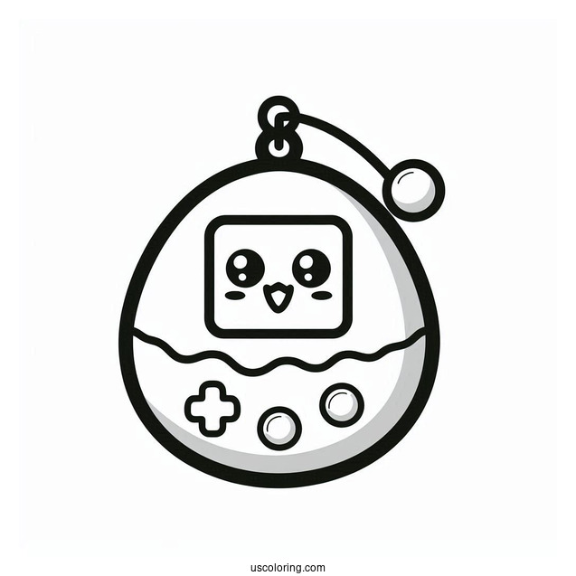 Tamagotchi Coloring Pages Game Console