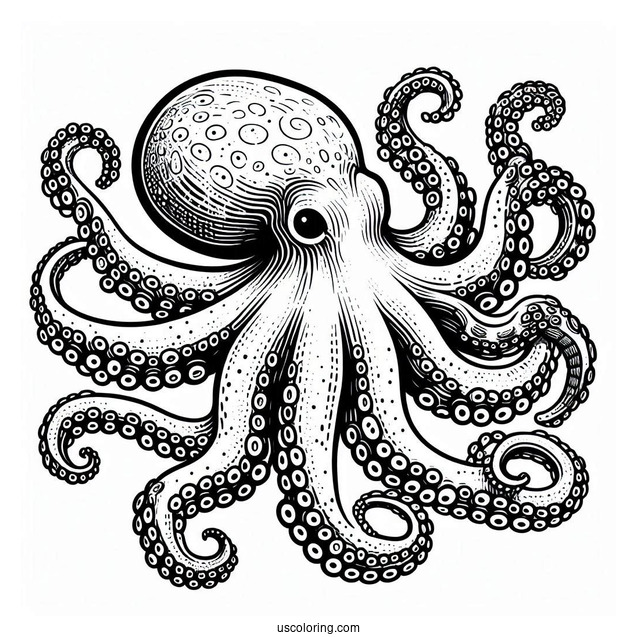 Pacific Octopus Coloring Page