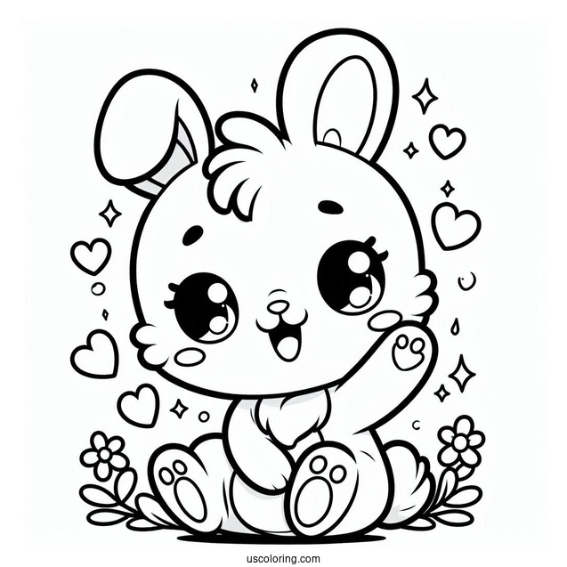 Sunny Bunnies Coloring Page Of Cute Turbo Waving