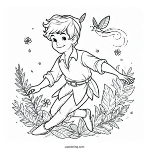 Peter Pan Coloring Page For Kids