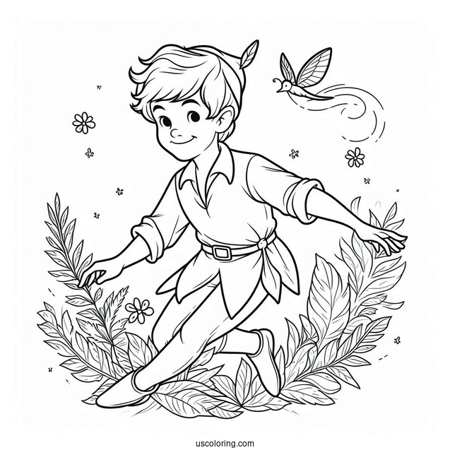 Peter Pan Coloring Page For Kids