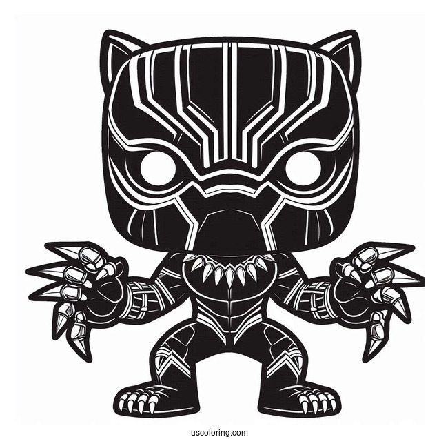 Funko Pop Black Panther Coloring For Kids