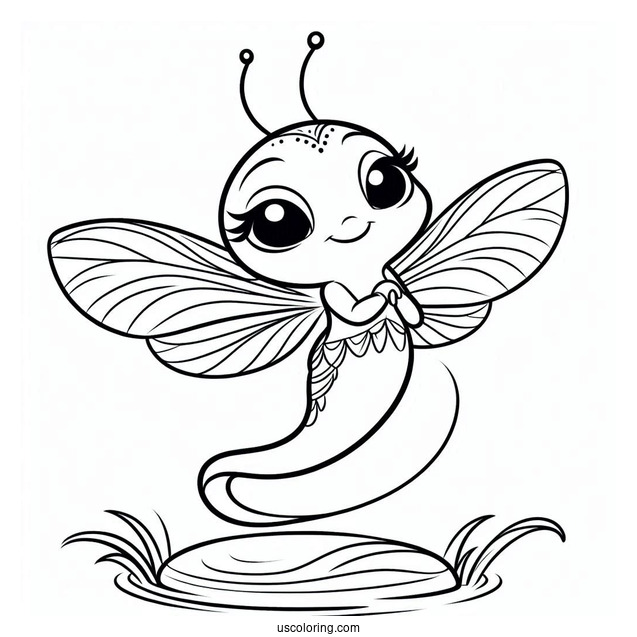 Simple Coloring Page Of Ray Firefly