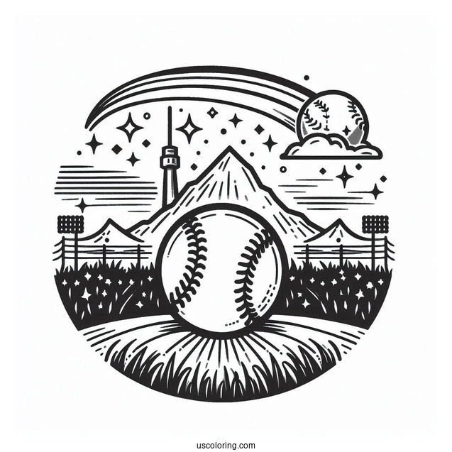 Baseball Coloring Page