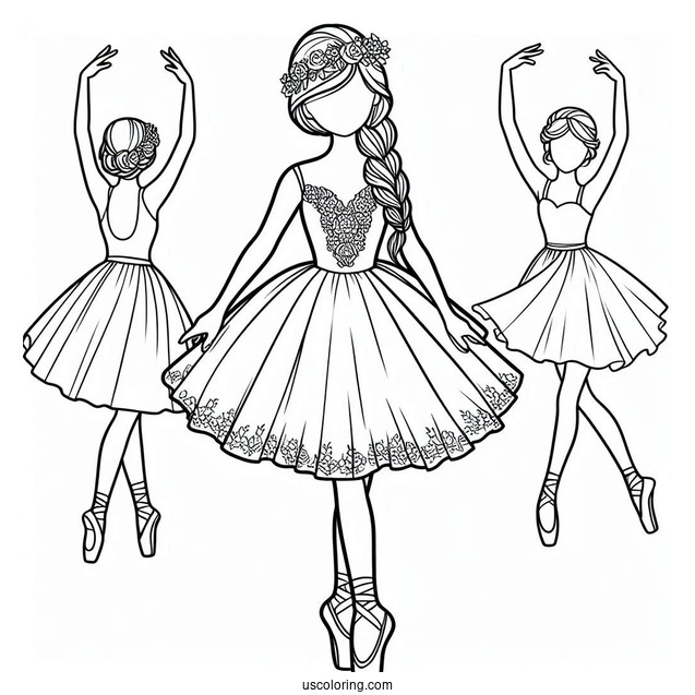 Ballerina Dress Coloring Page