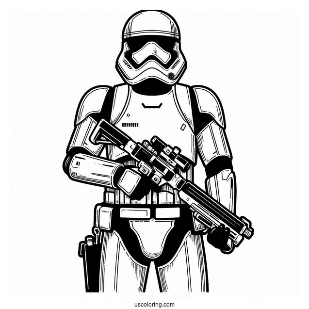 Stormtrooper Coloring Page Of Star Wars Shoretrooper For Kids