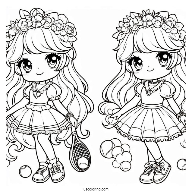 Princess Daisy Coloring Page In Cute Tennis Outfit