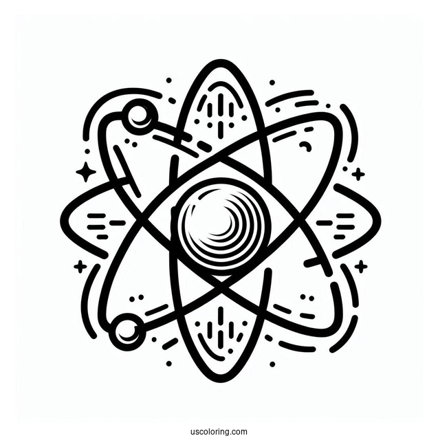Atomic Science Coloring Page Of Logo