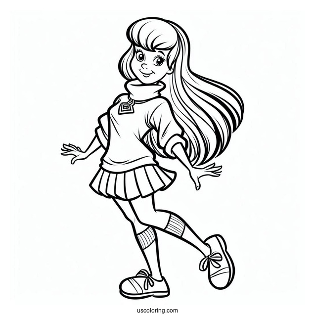 Velma From Scooby-Doo Coloring Picture