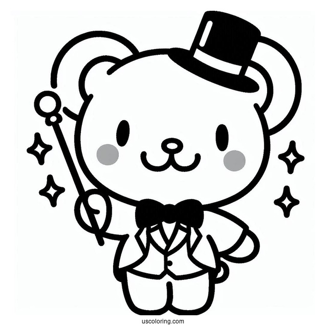 Sanrio Coloring Pages Of Tuxedo Sam