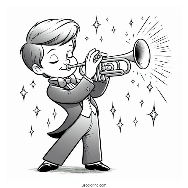 Louis Playing Trumpet With Ray