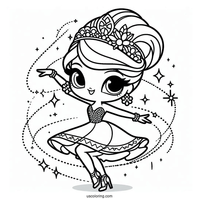 Easy Shimmer And Shine Coloring Page Dancing Outline