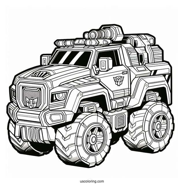 Transformers Rescue Bots Coloring Page Boulder Car Form