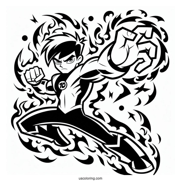 Easy Ben 10 Coloring Page Of Slapback Outline For Kids