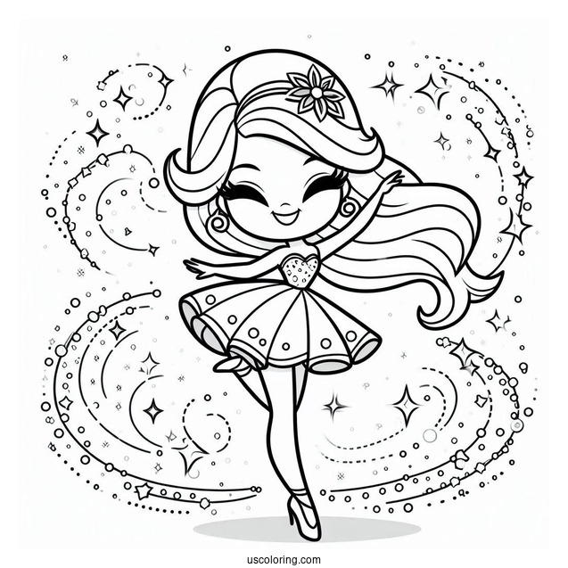 Easy Shimmer And Shine Coloring Page Dancing Outline