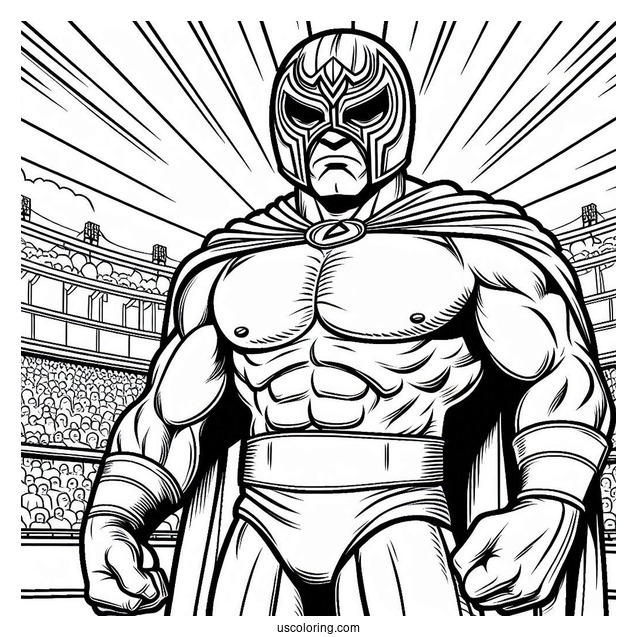 Hulk Coloring Page With Helmet Fighting In A Stadium