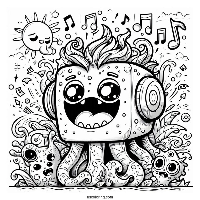 My Singing Monsters Coloring Page Of Epic Wubbox Singing