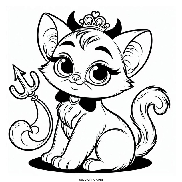 Coloring Page Of Lucifer The Cat From Cinderella