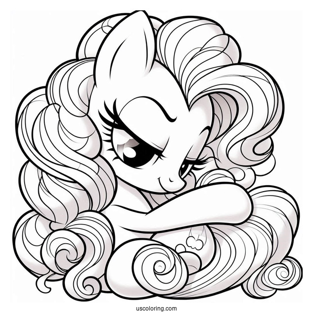 Equestria Girls Pinkie Pie Hugging Pony Pinkie Pie Coloring Page