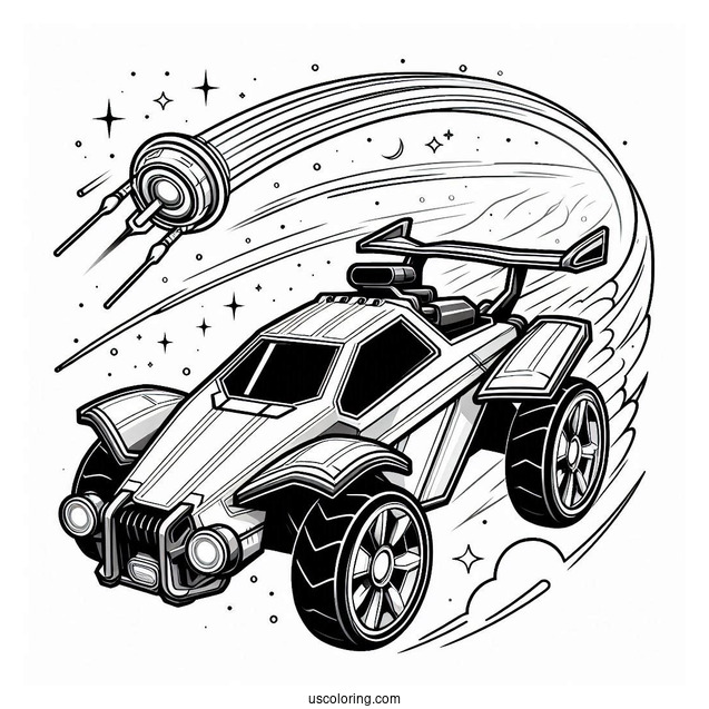 Rocket League Coloring Page Octane For Kids