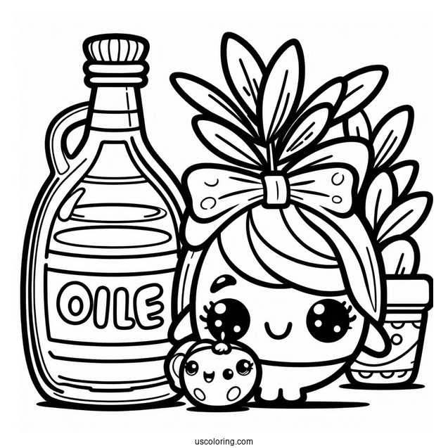 Outline Of Olive Oil Shopkins To Color