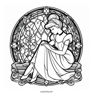 Elegant Cinderella Stained Glass